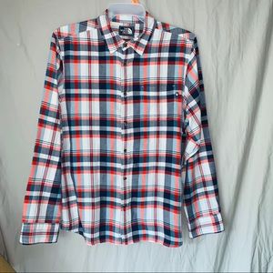 Long sleeve plaid north face shirt